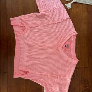 Seriously lived in by American Eagle V-Neck Waffle Knit Top